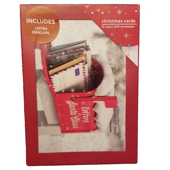 Holiday Greeting Cards Box of 12 + Envelopes Letters From Santa Claus General - Picture 2 of 3